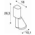 SLV Luminaire mural d�ext�rieur T-TUBE SINGLE GU10 IP65, noir, laqu� gradable