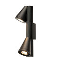 SLV Luminaire mural d�ext�rieur T-TUBE DOUBLE GU10 IP65, noir, laqu� gradable