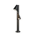 SLV Lampadaire d�ext�rieur T-TUBE 70 POLE DOUBLE avec capteur GU10, noir gradable