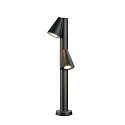 SLV Lampadaire d�ext�rieur T-TUBE 70 POLE DOUBLE GU10 IP44, noir gradable
