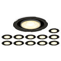 SLV Downlight UNIVERSAL DOWNLIGHT IP20 PHASE 38� pivotant, CCT Switch, lot de 12, c�bl� en continu, sans bordures IP20