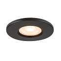 SLV Capot UNIVERSAL DOWNLIGHT IP65 rond, rigide, ferm�, �tanche � l'air, noir