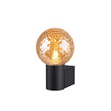 SLV Luminaire mural VARYT rond, sans abat-jour E14 IP44, noir gradable