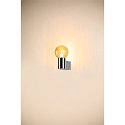 SLV Luminaire mural VARYT rond, sans abat-jour E14 IP44, chrome gradable