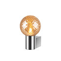 SLV Luminaire mural VARYT rond, sans abat-jour E14 IP44, chrome gradable