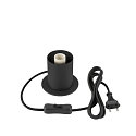 SLV Lampe de table VARYT rond, sans abat-jour E14, noir gradable