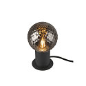 SLV Lampe de table VARYT rond, sans abat-jour E14, noir gradable