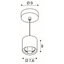 SLV Luminaire à suspension VARYT sans abat-jour E14 IP20, gradable