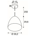 SLV pendant luminaire PARA CONE 30 E27 IP20, dimmable