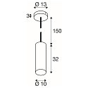 SLV Luminaire à suspension ENOLA® E27 IP20, gradable