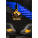 Segula filament lamp globe FLOATIG GLOBE 150 TWISTED - SMOKEY GREY - PHASE G150 opal E27 6W 230lm 1900K 330� dimmable