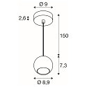 SLV Luminaire � suspension LIGHT EYE� 90 GU10 IP20, noir gradable