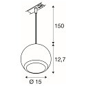 1- Luminaire � suspension monophas� LIGHT EYE� 150 GU10 IP20
