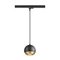 SLV Luminaire suspendu triphas� LIGHT EYE� 150 Bas, en forme de boule GU10 IP20, noir mat gradable