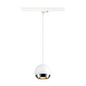 Luminaire suspendu triphas� LIGHT EYE� 150 Bas, en forme de boule GU10 IP20, blanc mat gradable