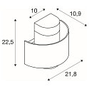 SLV outdoor wall luminaire PHOTONI CYL cylindrical, half round E27 IP65, rust dimmable