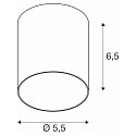SLV Abat-jour PURI 2.0 - TUBE cylindrique, gris