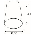 SLV lamp shade PURI 2.0 - CONE conical, grey