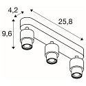 wall and ceiling luminaire PURI 2.0 BASIC LONG round, long GU10 IP20, white dimmable