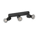SLV Applique et plafonnier PURI 2.0 BASIC LONG rond, langue GU10 IP20, noir gradable