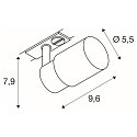 SLV 1-Projecteur monophas� PURI 2.0 - TUBE cylindrique, r�glable GU10 IP20, or, noir gradable