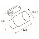 SLV Projecteur triphas� PURI 2.0 - TUBE cylindrique, r�glable GU10 IP20, gradable