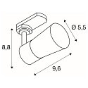 SLV Projecteur triphas� PURI 2.0 - CONE r�glable, conique GU10 IP20, gradable
