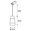 Luminaire suspendu triphas� PURI 2.0 - DOME semi-circulaire GU10 IP20, noir gradable