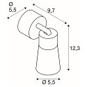 SLV Applique et plafonnier PURI 2.0 - CONE GU10 IP20, noir gradable