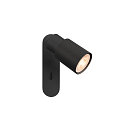 Applique et plafonnier PURI 2.0 - TUBE angulaire, avec interrupteur GU10 IP20, noir gradable