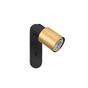 SLV Applique et plafonnier PURI 2.0 - TUBE angulaire, avec interrupteur GU10 IP20, or, noir gradable