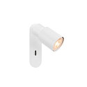 Applique et plafonnier PURI 2.0 - TUBE angulaire, avec interrupteur GU10 IP20, blanche gradable