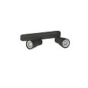 SLV Applique et plafonnier PURI 2.0 - DOME � 2 flammes, asym�trique GU10 IP20, noir gradable