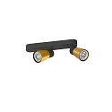 SLV Applique et plafonnier PURI 2.0 - DOME � 2 flammes, asym�trique GU10 IP20, or, noir gradable