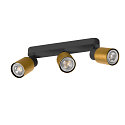 SLV Applique et plafonnier PURI 2.0 - TUBE 3 flammes, langue GU10 IP20, or, noir gradable