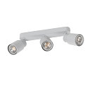 SLV Applique et plafonnier PURI 2.0 - TUBE 3 flammes, langue GU10 IP20, gris gradable