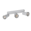 SLV Applique et plafonnier PURI 2.0 - DOME 3 flammes, langue GU10 IP20, gris gradable