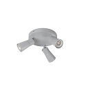 SLV wall and ceiling luminaire PURI 2.0 - CONE 3 flames, round GU10 IP20, grey dimmable