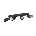 SLV Applique et plafonnier PURI 2.0 - TUBE 4 flammes, langue GU10 IP20, noir gradable