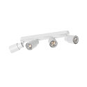 SLV Applique et plafonnier PURI 2.0 - TUBE 4 flammes, langue GU10 IP20, blanche gradable