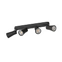 SLV Applique et plafonnier PURI 2.0 - CONE 4 flammes, langue GU10 IP20, noir gradable