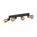 SLV Applique et plafonnier PURI 2.0 - CONE 4 flammes, langue GU10 IP20, or, noir gradable