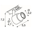 SLV 1-Projecteur monophas� PURI 2.0 BASIC pivotant, rotatif GU10 IP20, blanche gradable