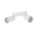 SLV Applique et plafonnier PURI 2.0 - TUBE � 2 flammes, langue GU10 IP20, blanche gradable