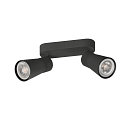 SLV Applique et plafonnier PURI 2.0 - CONE � 2 flammes, langue GU10 IP20, noir gradable