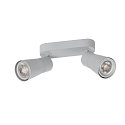 SLV Applique et plafonnier PURI 2.0 - CONE � 2 flammes, langue GU10 IP20, gris gradable