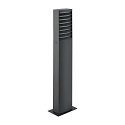 SLV outdoor floor lamp RASTERLYS POLE 70 square, with diffuser, sea-air resistant, arched IP65, anthracite dimmable