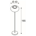 solar floor lamp ADEGAN IP65, black dimmable