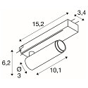 1-Projecteur monophasé GRIP! S PHASE pivotant, pour VDU IP20, bronze gradable