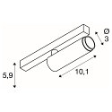 SLV Projecteur sur rail GRIP! S 48V DALI pivotant, pour VDU, contr�lable par DALI IP20, or mat gradable